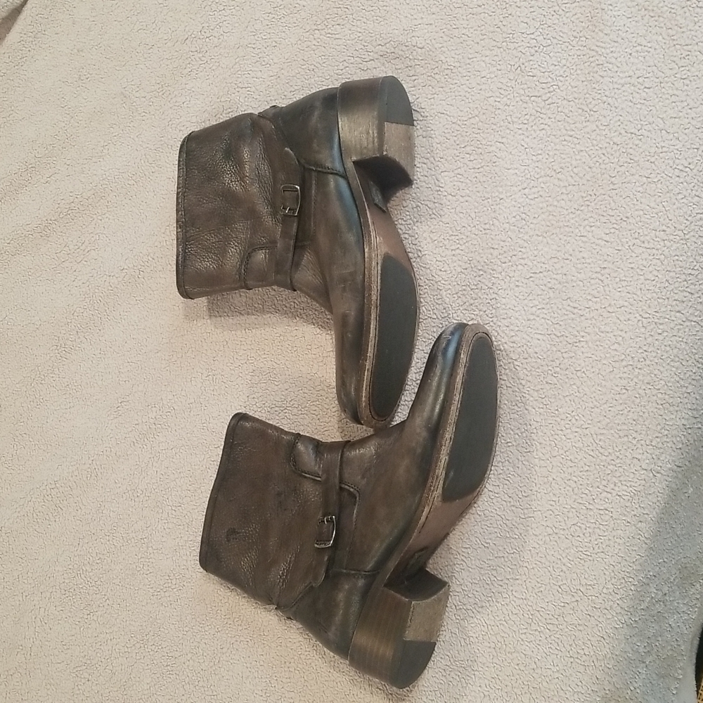 Frye booties, size 8.5, gray/brown leather